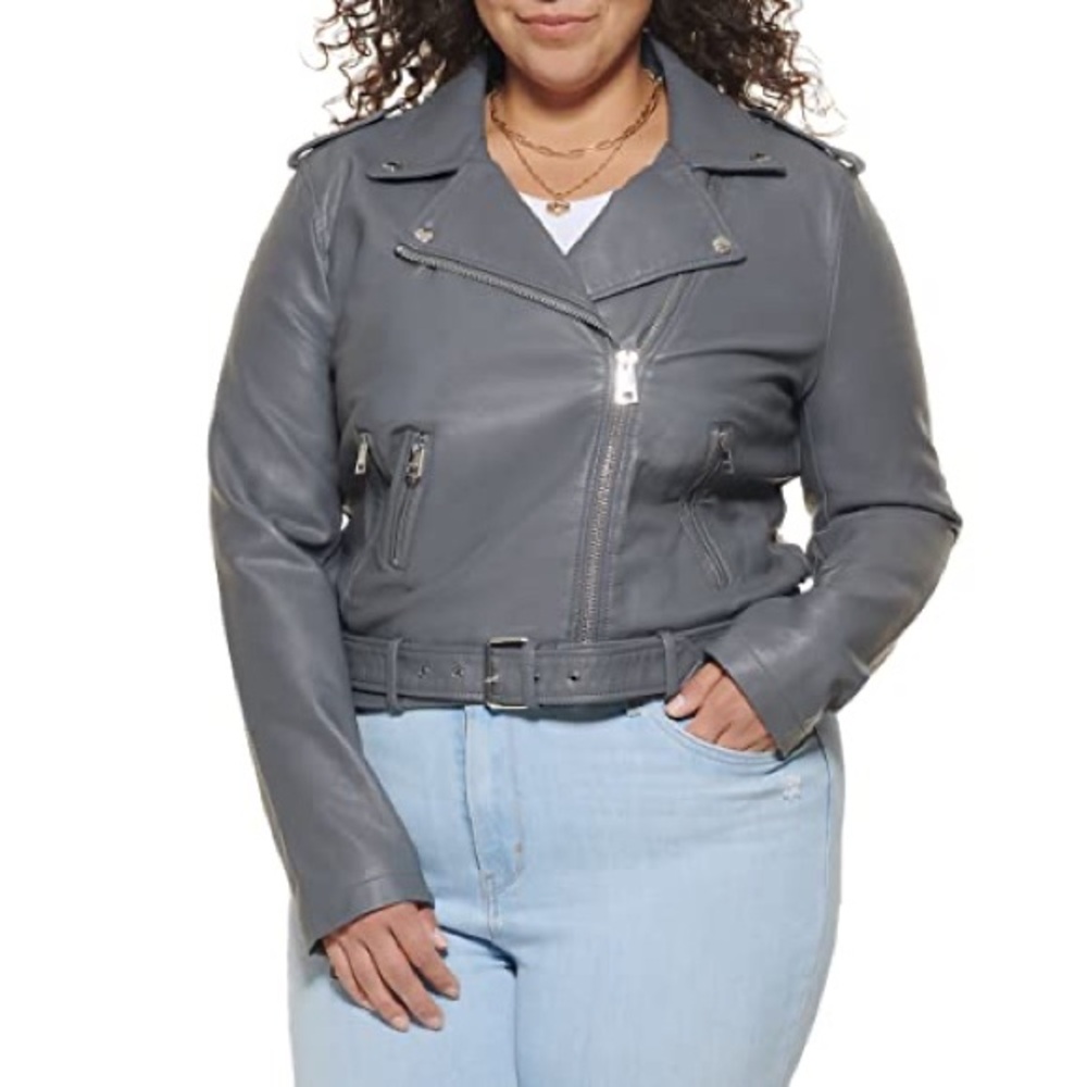 NWT Levi’s Gray Vegan Leather Jacket